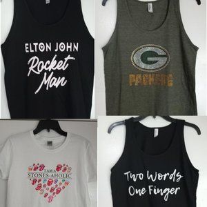 Brand New 4 Piece Set Sealed Women's Graphic Tees Size Medium